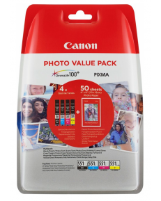 Canon 551 Multi Pakke 4stk. Photo Value Pack 