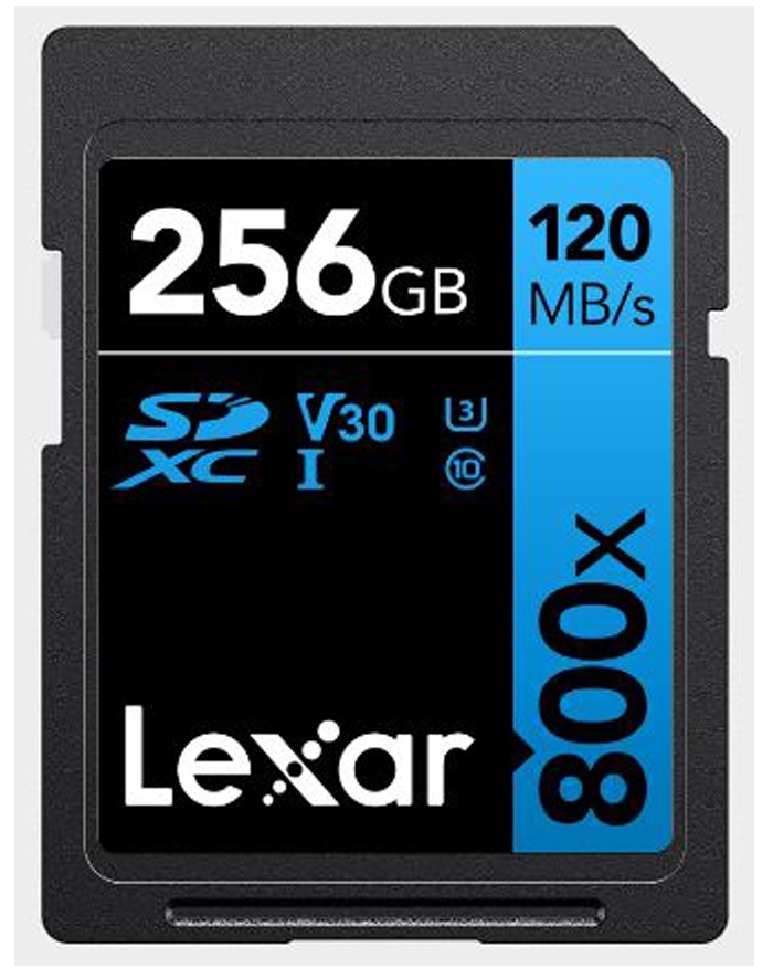 Lexar Prof 256 GB 800X SDXC