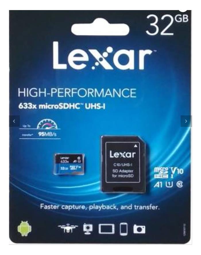 Lexar Prof 32 GB 633X MicroSDHC